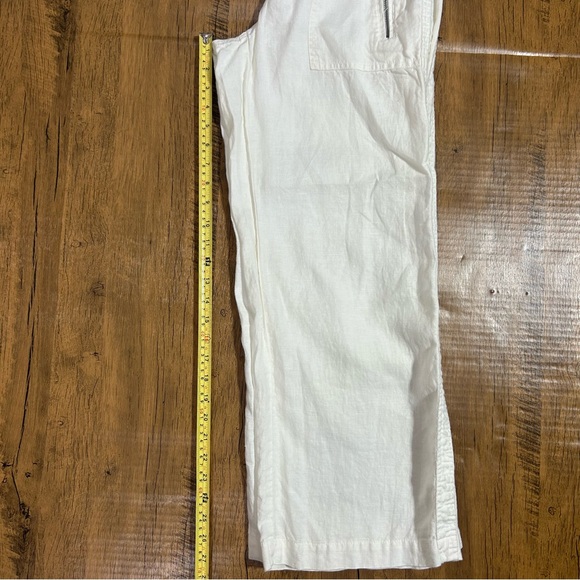 Athleta White Cabo Linen Wide Leg Pants 4P NWOT - Picture 13 of 16